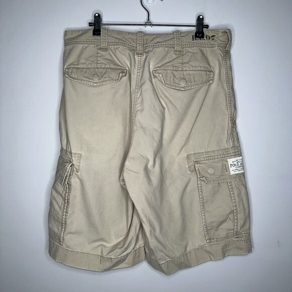 Polo Jeans Co. Ralph Lauren Vintage Men’s Khaki Cargo Shorts Size 32 - Picture 3 of 4